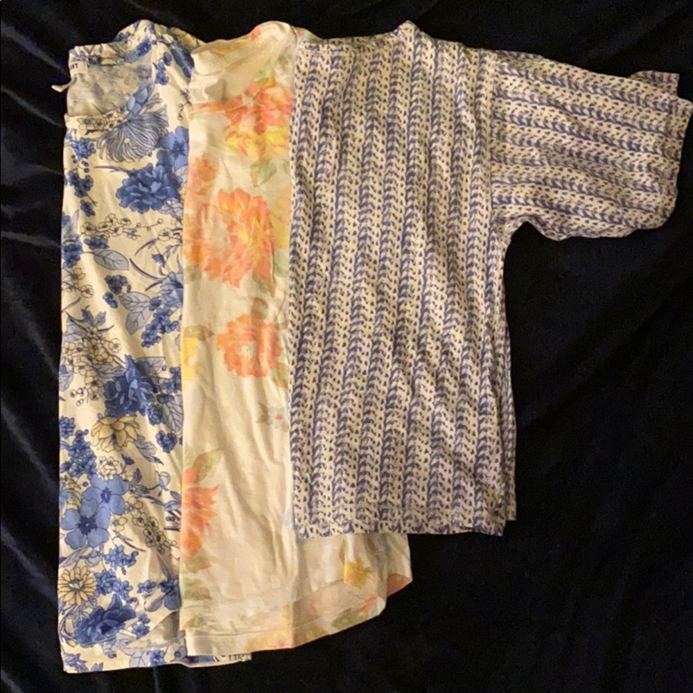 Three Old Navy and Gap x-small tee shirts